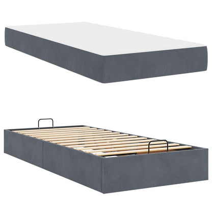 Struttura letto con materasso 2 pcs Grigio Sfumato Velluto