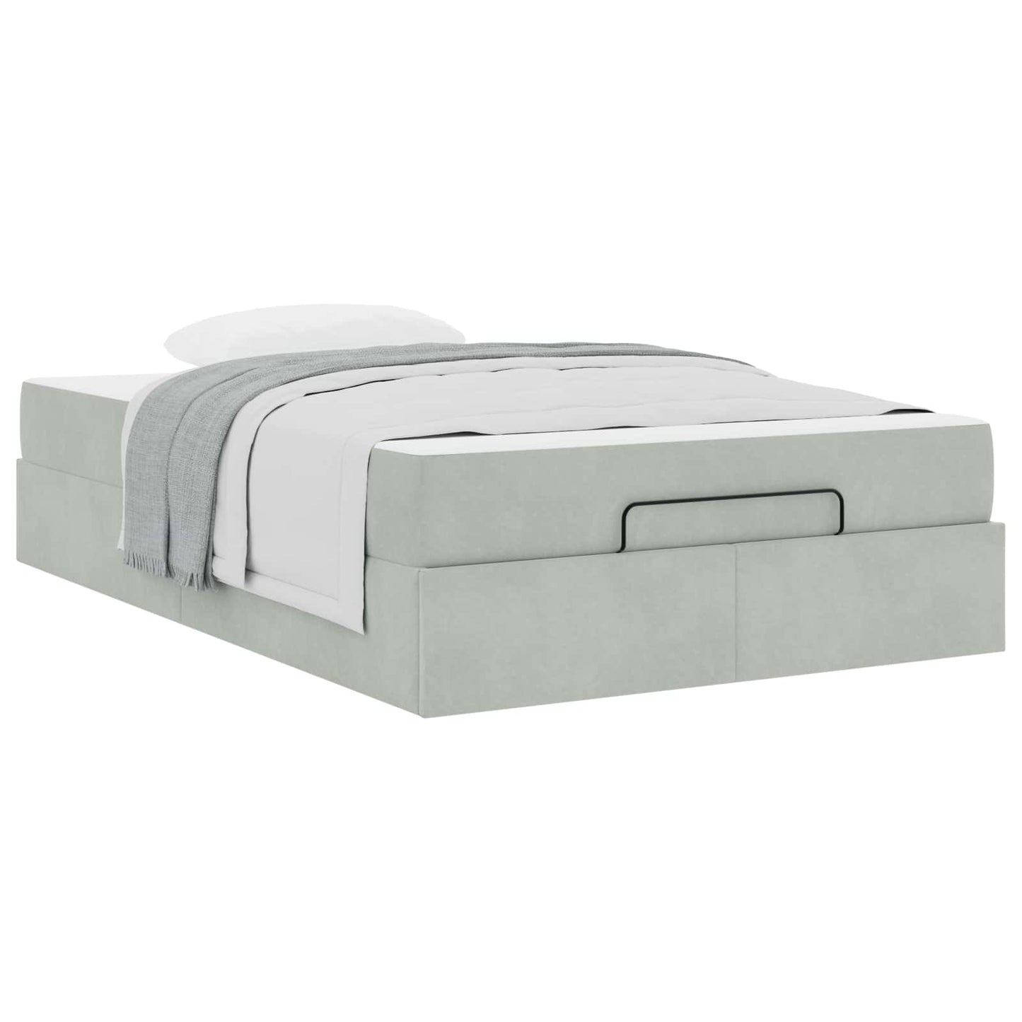Struttura letto con materasso 2 pcs Grigio chiaro Velluto