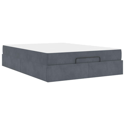 Struttura letto con materasso 2 pcs Grigio Sfumato Velluto