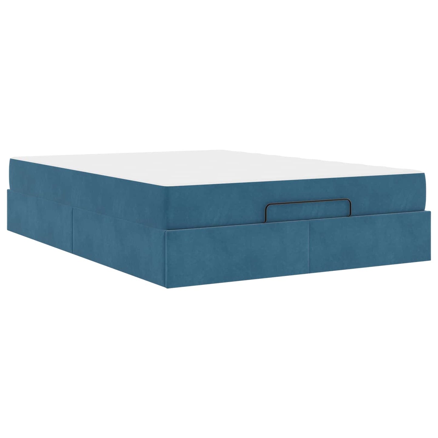 Struttura letto con materasso con materasso 2 pcs Blu Velluto