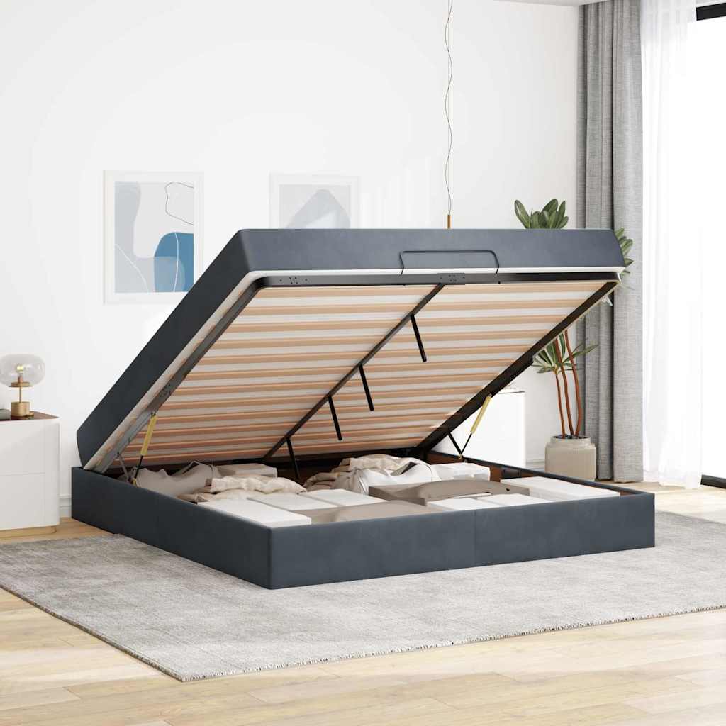Struttura letto con materasso 2 pcs Grigio Sfumato Velluto
