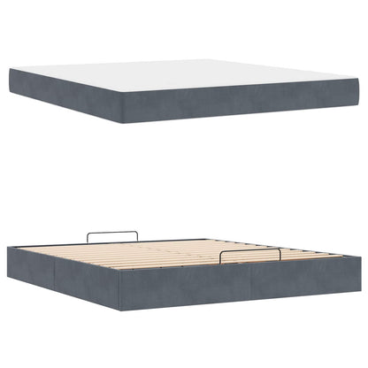 Struttura letto con materasso 2 pcs Grigio Sfumato Velluto