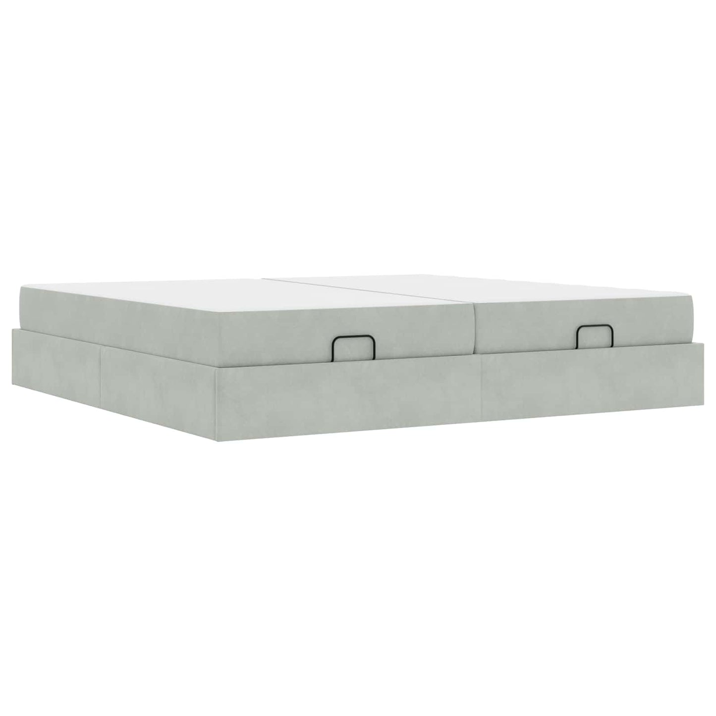 Struttura letto con materasso 2 pcs Grigio chiaro Velluto