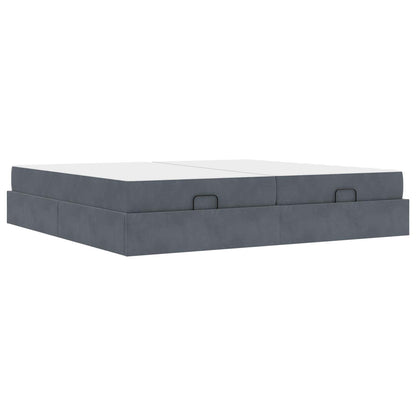 Struttura letto con materasso 2 pcs Grigio Sfumato Velluto