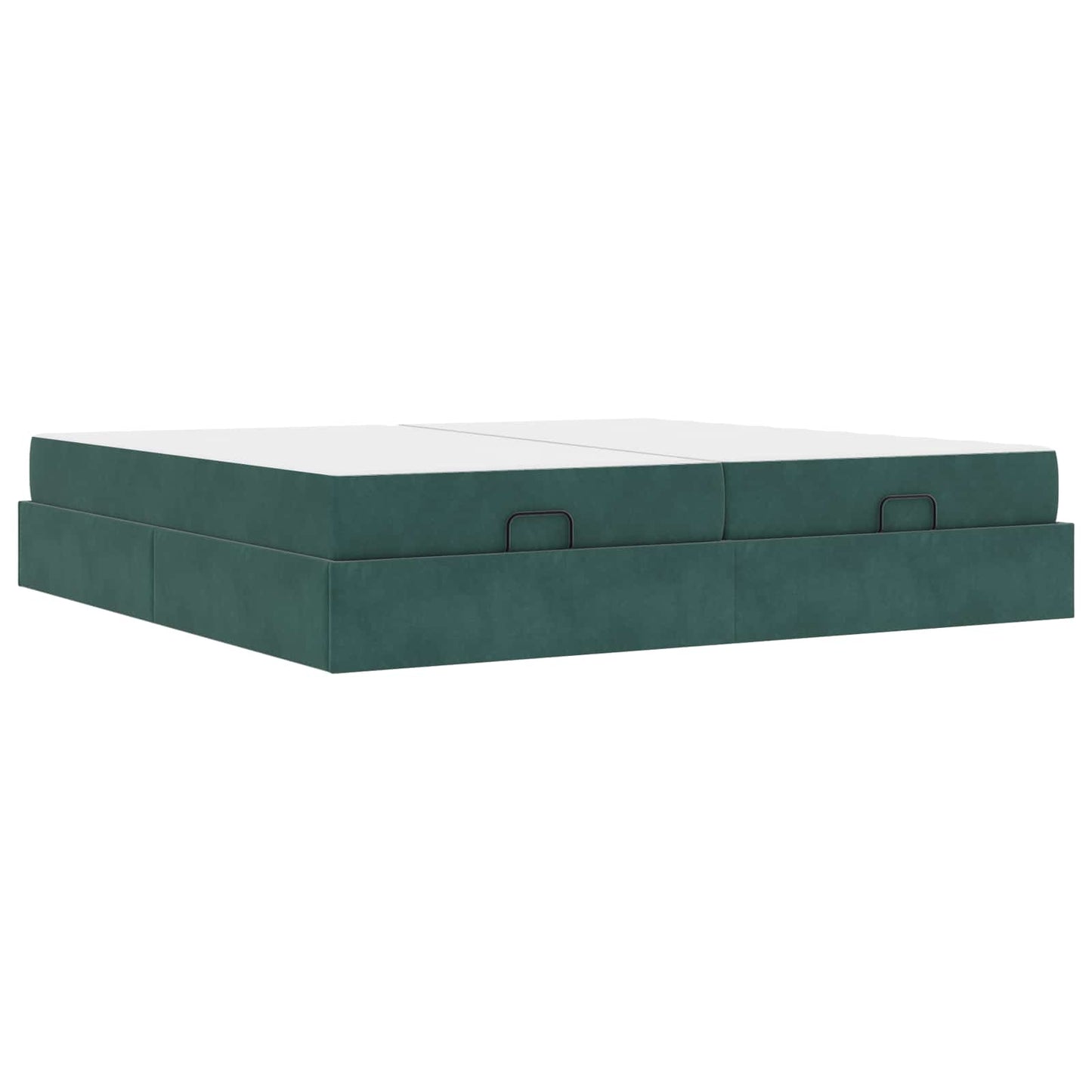 Struttura letto con materasso con materasso 2 pcs Verde Velluto