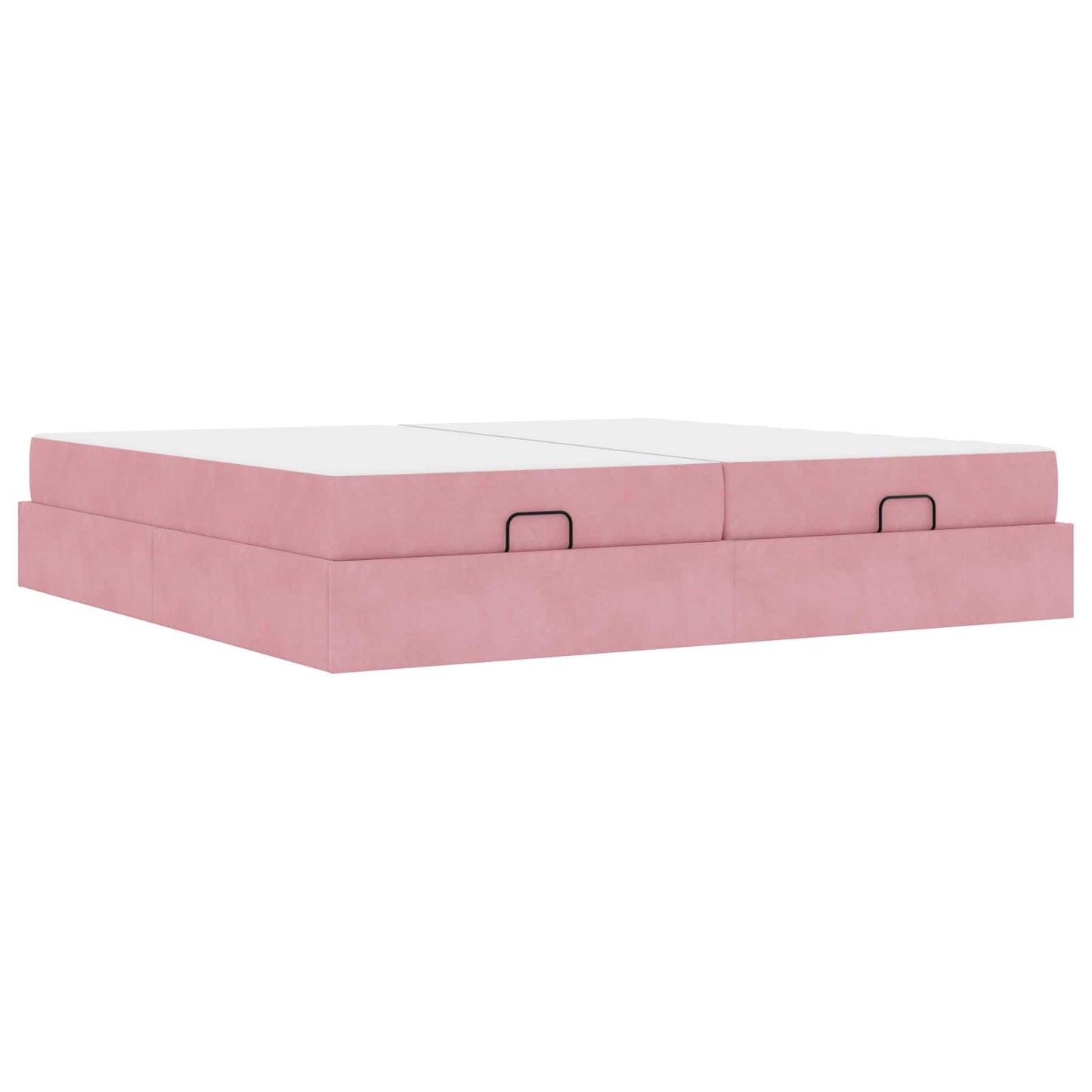 Struttura letto con materasso con materasso 2 pcs Rosa Velluto