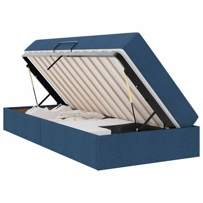 Letto con contenitore e materasso Blu 90 x 190 cm Poliestere
