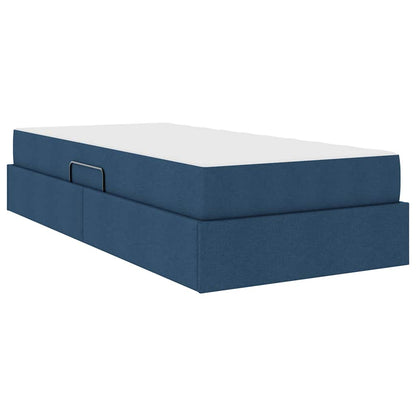 Letto con contenitore e materasso Blu 100 x 200 cm Poliestere