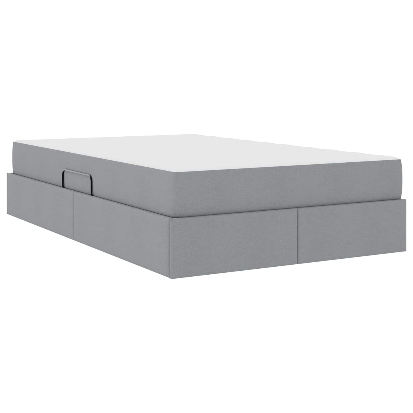 Letto con contenitore e materasso Grigio chiaro 120 x 190 cm