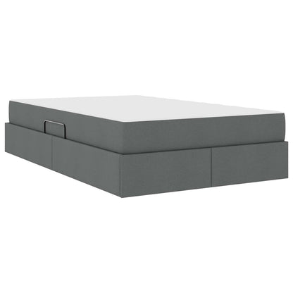 Letto con contenitore e materasso Grigio scuro 120 x 190 cm
