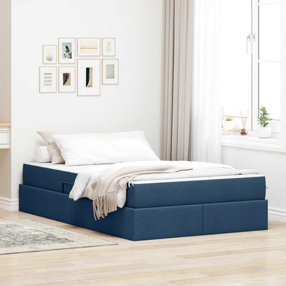 Letto con contenitore e materasso Blu 120 x 190 cm Poliestere