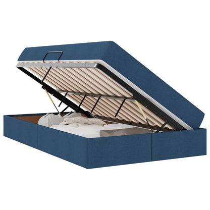 Letto con contenitore e materasso Blu 120 x 190 cm Poliestere