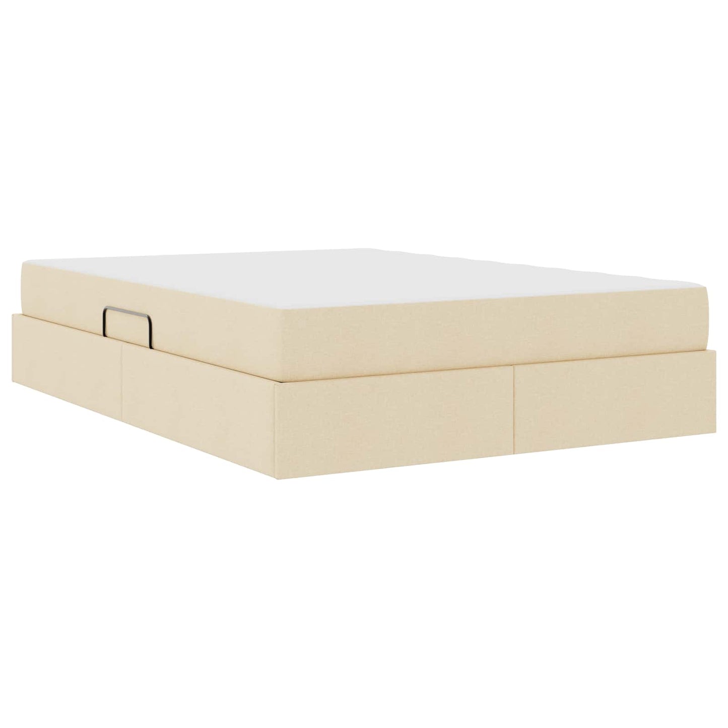 Letto con contenitore e materasso Crema 140 x 190 cm Poliestere