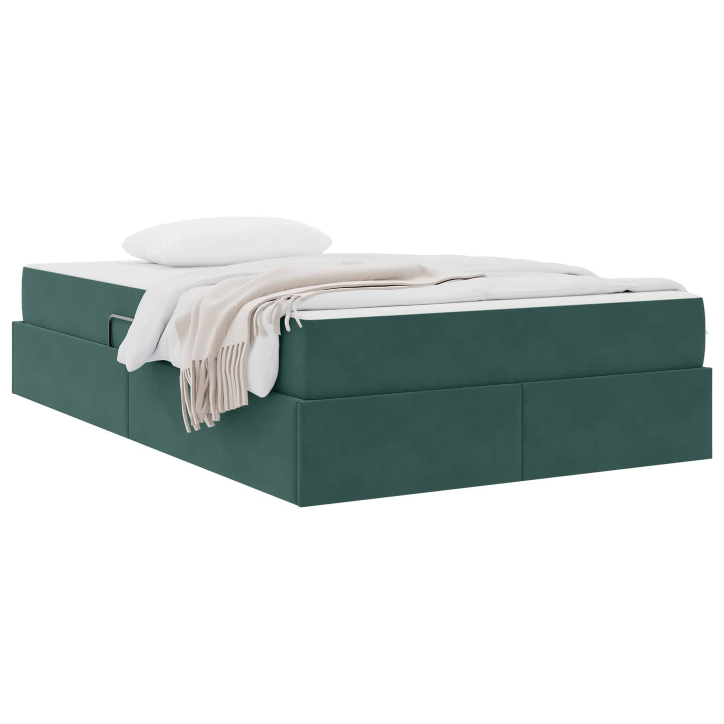 Letto con contenitore e materasso Verde Scuro 120 x 190 cm