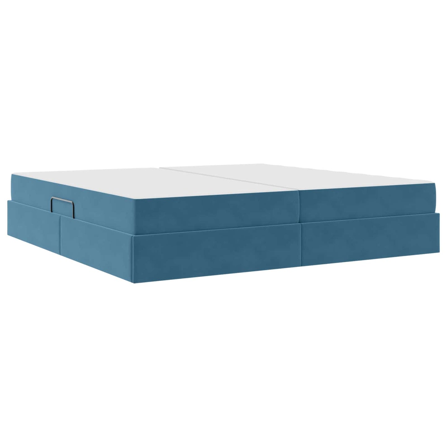 Letto con contenitore e materasso Blu Scuro 200 x 200 cm