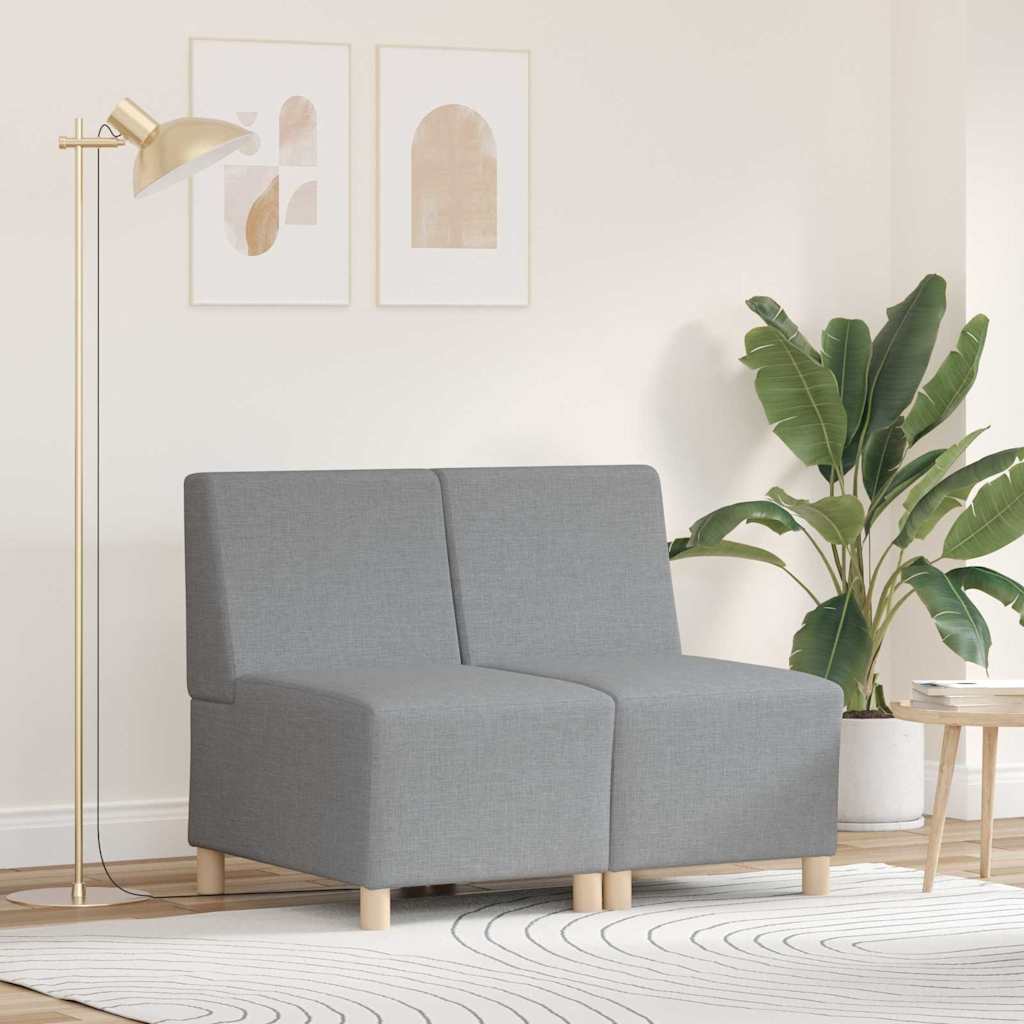 UnitÃ  di Divano Modulare Senza Braccioli 2 pcs Grigio chiaro