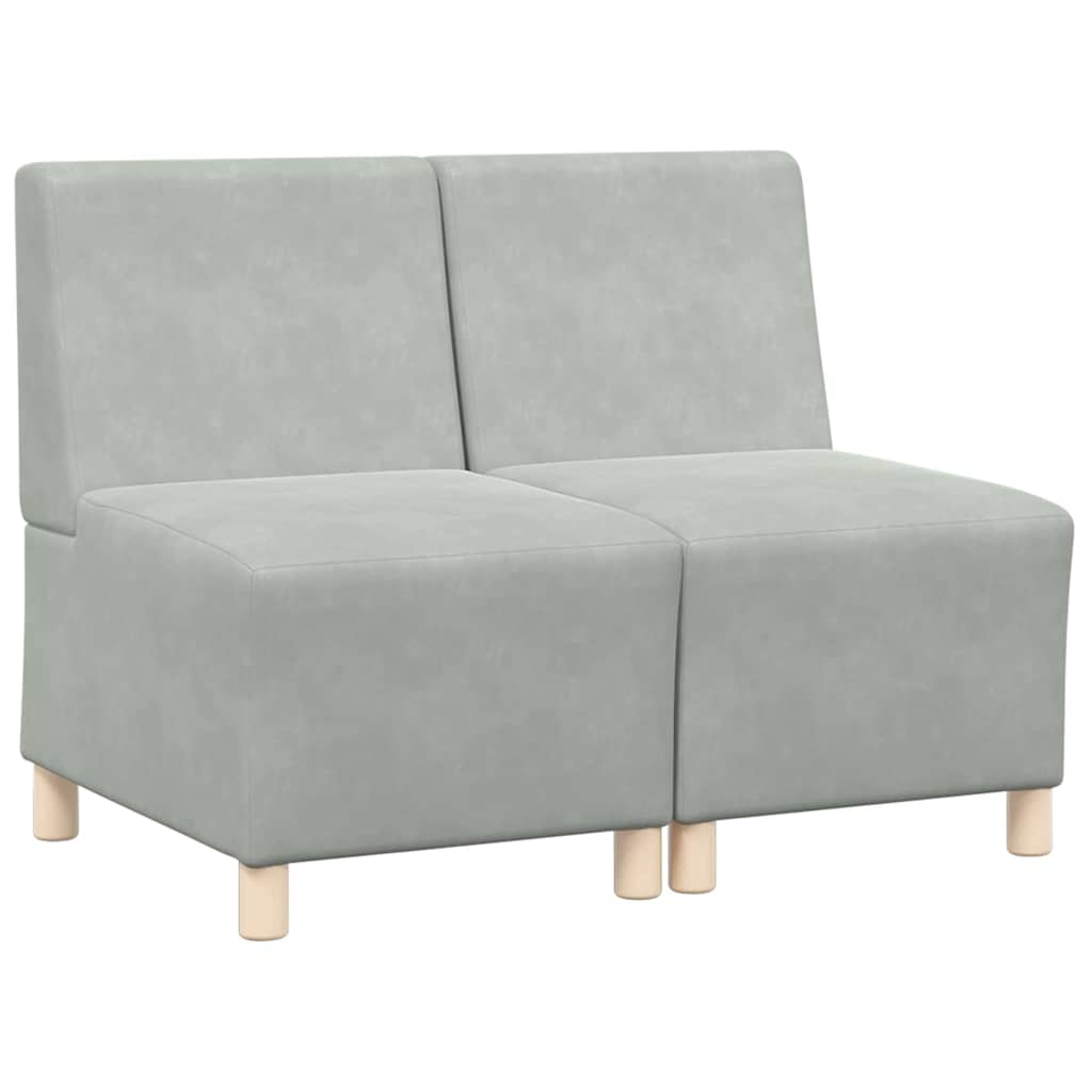 UnitÃ  di Divano Modulare Senza Braccioli 2 pcs Grigio chiaro