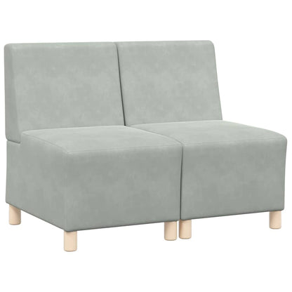 UnitÃ  di Divano Modulare Senza Braccioli 2 pcs Grigio chiaro