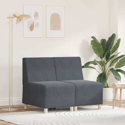 UnitÃ  di Divano Modulare Senza Braccioli 2 pcs Grigio scuro