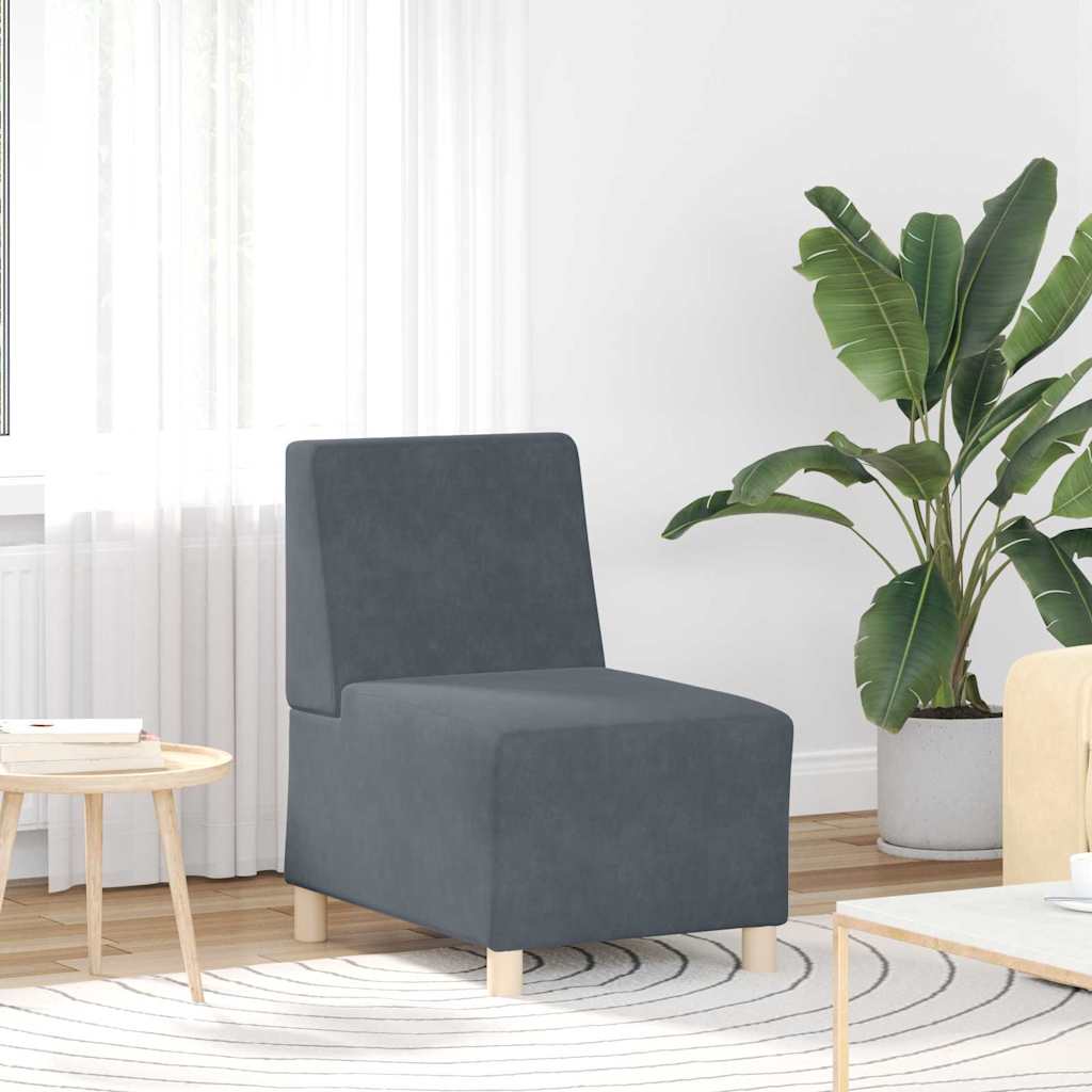 UnitÃ  di Divano Modulare Senza Braccioli 2 pcs Grigio scuro