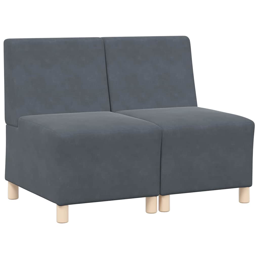 UnitÃ  di Divano Modulare Senza Braccioli 2 pcs Grigio scuro