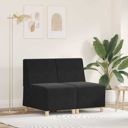 UnitÃ  di Divano Modulare Senza Braccioli 2 pcs Nero