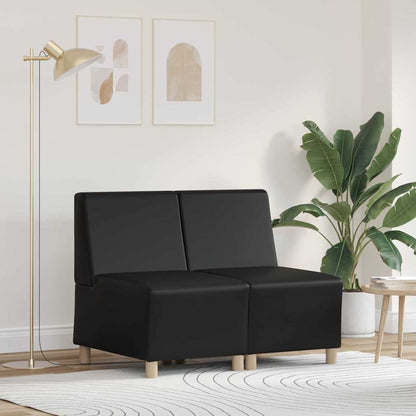 UnitÃ  di Divano Modulare Senza Braccioli 2 pcs Nero