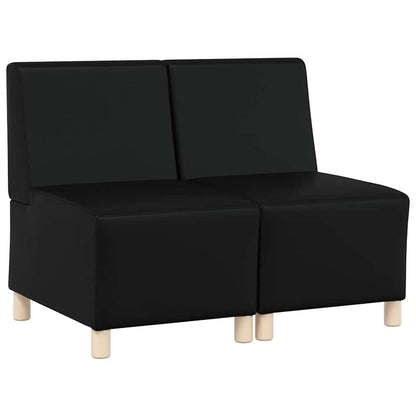 UnitÃ  di Divano Modulare Senza Braccioli 2 pcs Nero