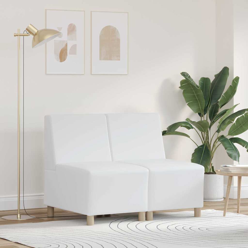 UnitÃ  di Divano Modulare Senza Braccioli 2 pcs Bianco