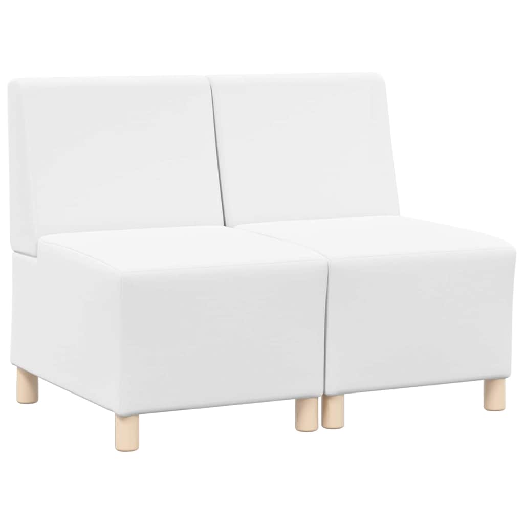 UnitÃ  di Divano Modulare Senza Braccioli 2 pcs Bianco