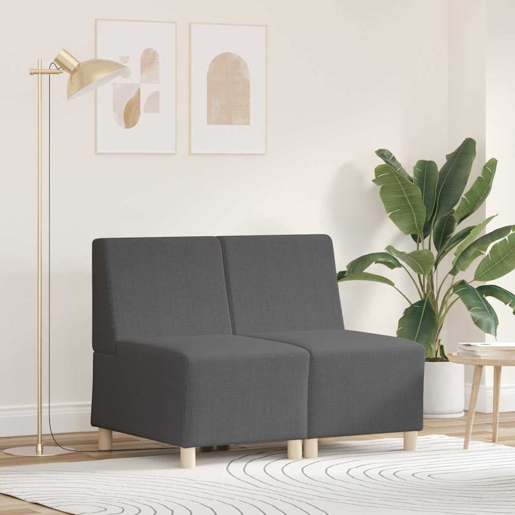 UnitÃ  di Divano Modulare Senza Braccioli 2 pcs Grigio scuro
