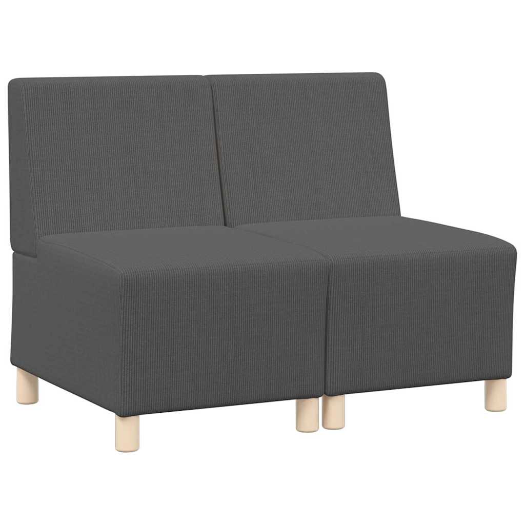 UnitÃ  di Divano Modulare Senza Braccioli 2 pcs Grigio scuro