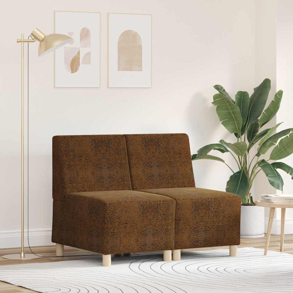UnitÃ  di Divano Modulare Senza Braccioli 2 pcs Marrone