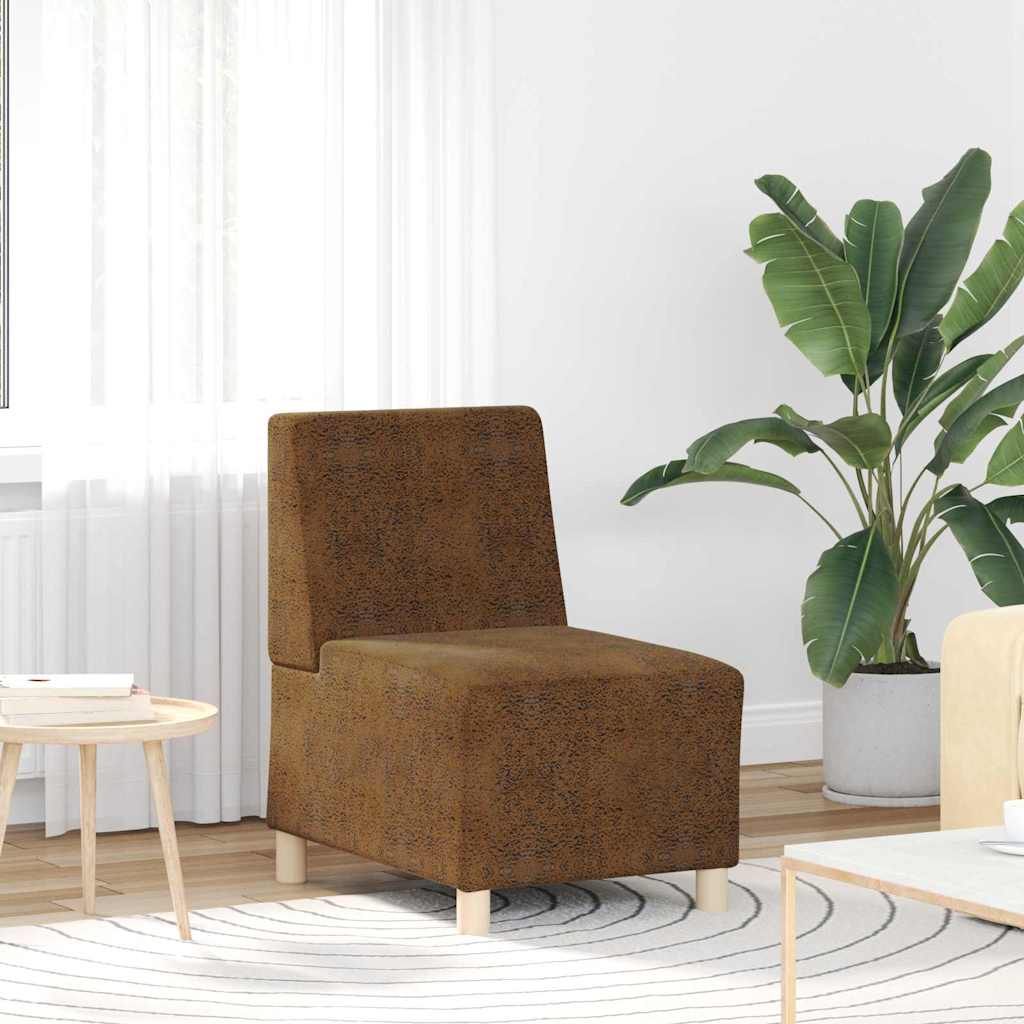 UnitÃ  di Divano Modulare Senza Braccioli 2 pcs Marrone