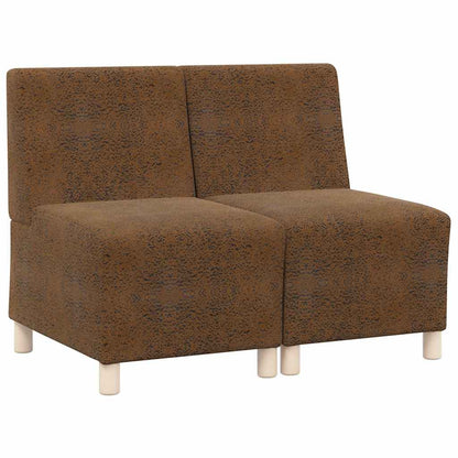 UnitÃ  di Divano Modulare Senza Braccioli 2 pcs Marrone