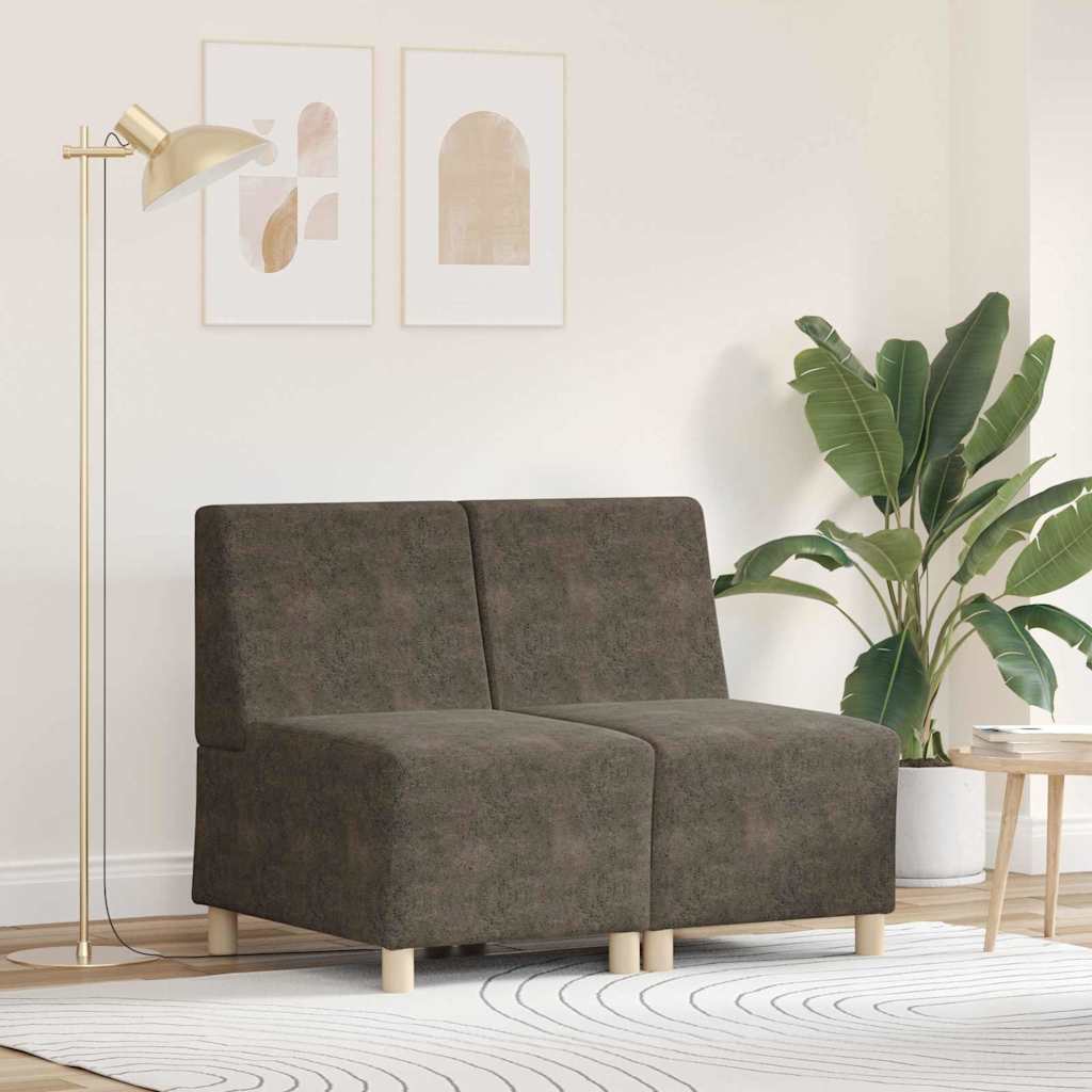 UnitÃ  di Divano Modulare Senza Braccioli 2 pcs Grigio scuro