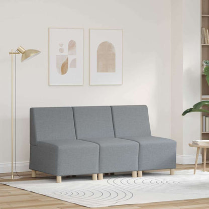 UnitÃ  di Divano Modulare Senza Braccioli 3 pcs Grigio chiaro