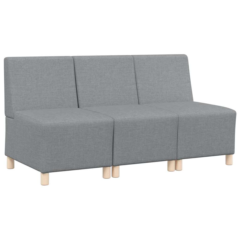 UnitÃ  di Divano Modulare Senza Braccioli 3 pcs Grigio chiaro