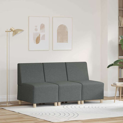 UnitÃ  di Divano Modulare Senza Braccioli 3 pcs Grigio scuro