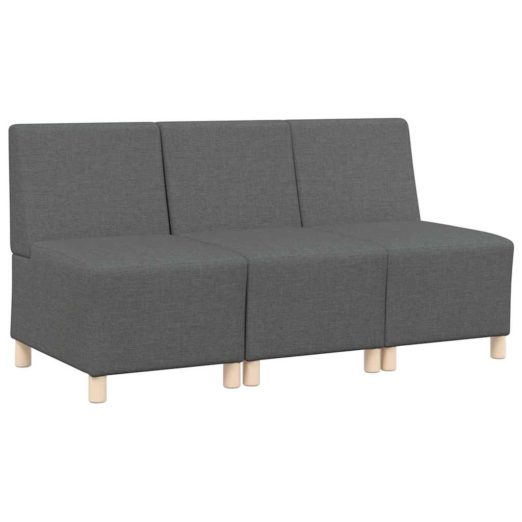 UnitÃ  di Divano Modulare Senza Braccioli 3 pcs Grigio scuro