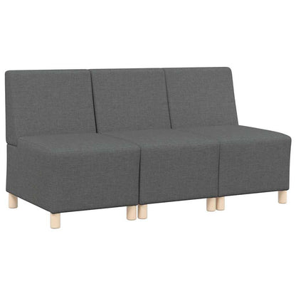 UnitÃ  di Divano Modulare Senza Braccioli 3 pcs Grigio scuro