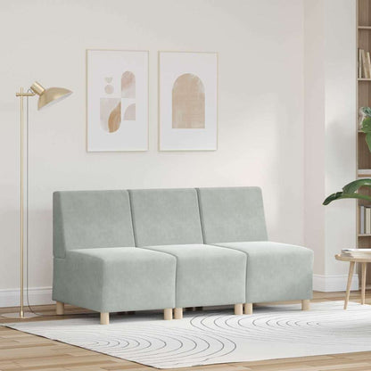 UnitÃ  di Divano Modulare Senza Braccioli 3 pcs Grigio chiaro
