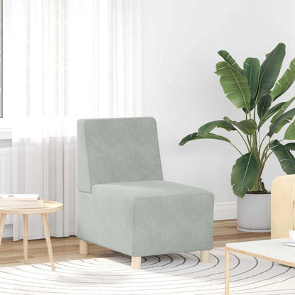 UnitÃ  di Divano Modulare Senza Braccioli 3 pcs Grigio chiaro