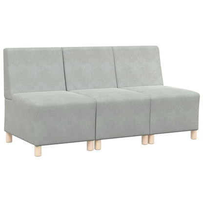 UnitÃ  di Divano Modulare Senza Braccioli 3 pcs Grigio chiaro