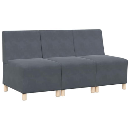 UnitÃ  di Divano Modulare Senza Braccioli 3 pcs Grigio scuro