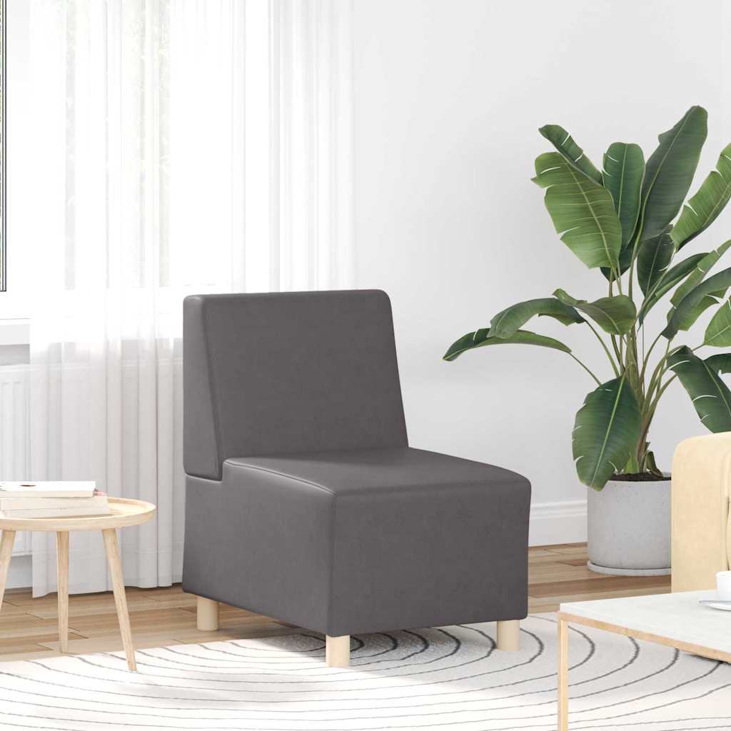 Unità di Divano Modulare Senza Braccioli 3 pcs Grigio