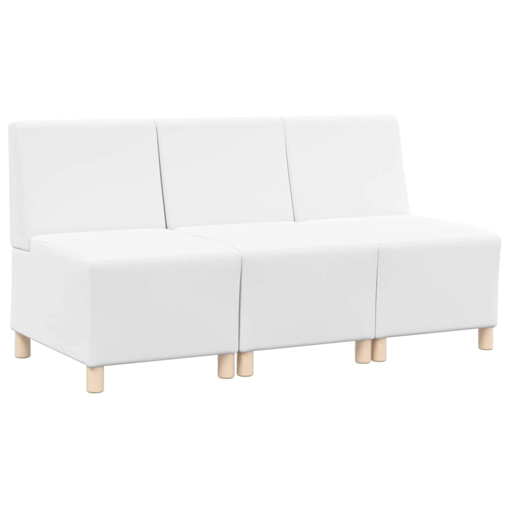 UnitÃ  di Divano Modulare Senza Braccioli 3 pcs Bianco