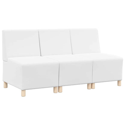 UnitÃ  di Divano Modulare Senza Braccioli 3 pcs Bianco