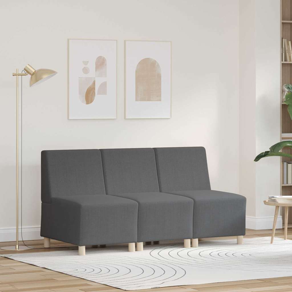 UnitÃ  di Divano Modulare Senza Braccioli 3 pcs Grigio scuro
