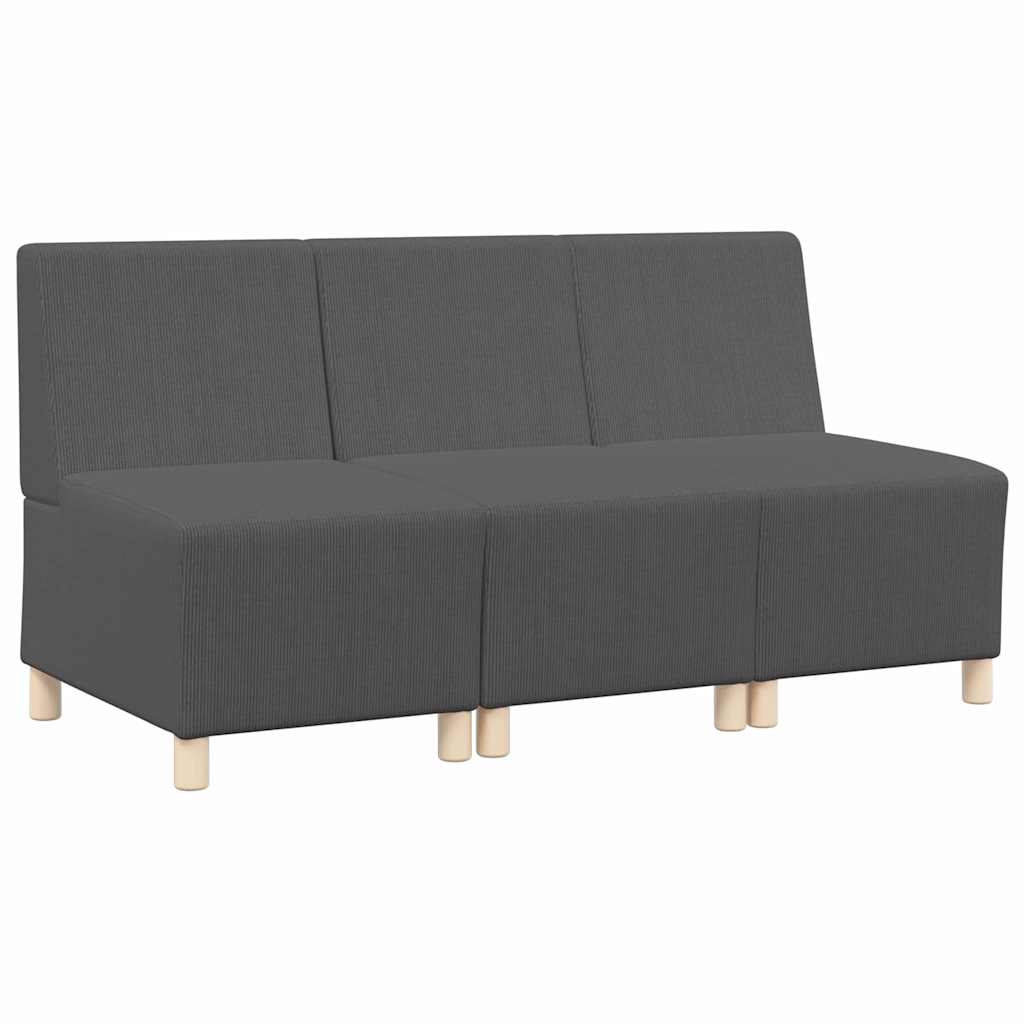 UnitÃ  di Divano Modulare Senza Braccioli 3 pcs Grigio scuro